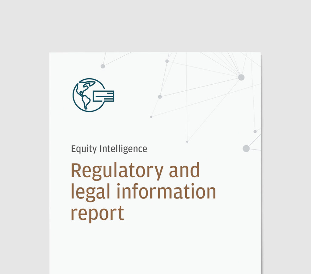Regulatory and legal information report